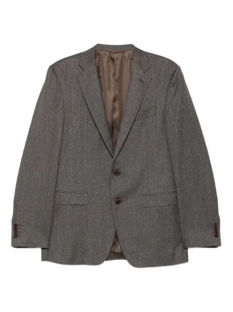 Canali herringbone wool suit Brown 1922093AR03472