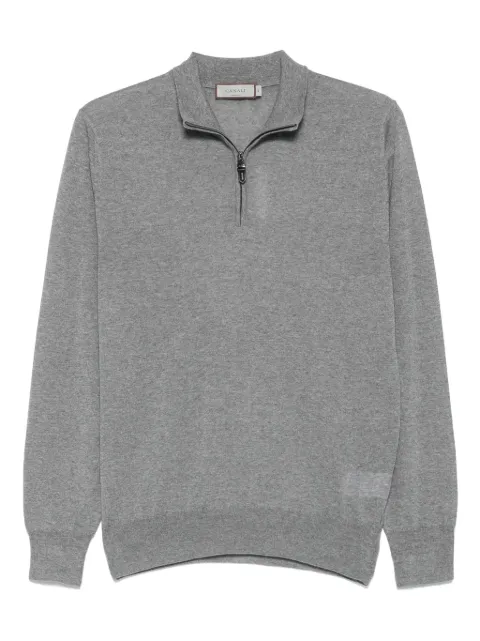 Canali half-zip wool sweater Grey MK01149C0015