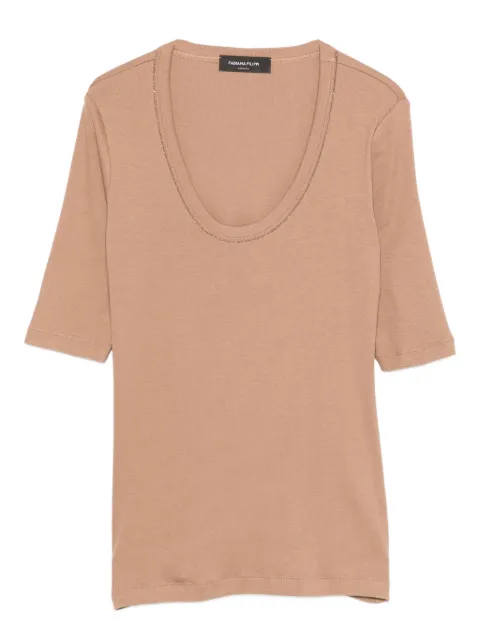 Fabiana Filippi embellished neckline top Brown JED215F603L542