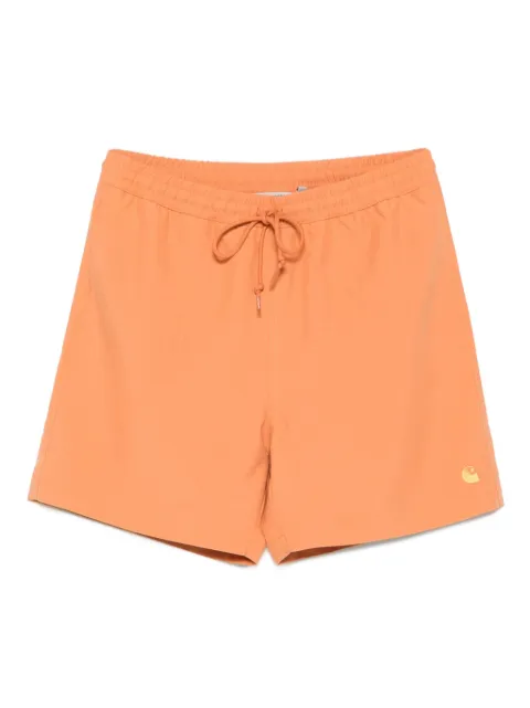 Carhartt WIP drawstring-waist embroidered-logo swim shorts Orange I03506232RXX