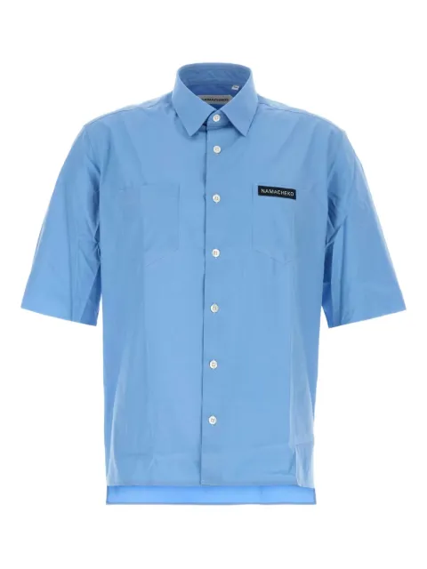 Namacheko patch-pocket poplin shirt Blue NS25402SN10035005
