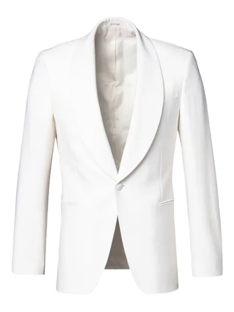 FURSAC shawl-collar single-breasted suit jacket White FHPVE00284