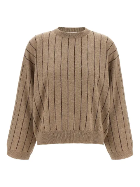 Brunello Cucinelli striped cashmere sweater Neutrals M12215100C077