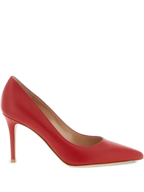 Gianvito Rossi 85mm leather heeled pumps Red G2458085RICVITTABS