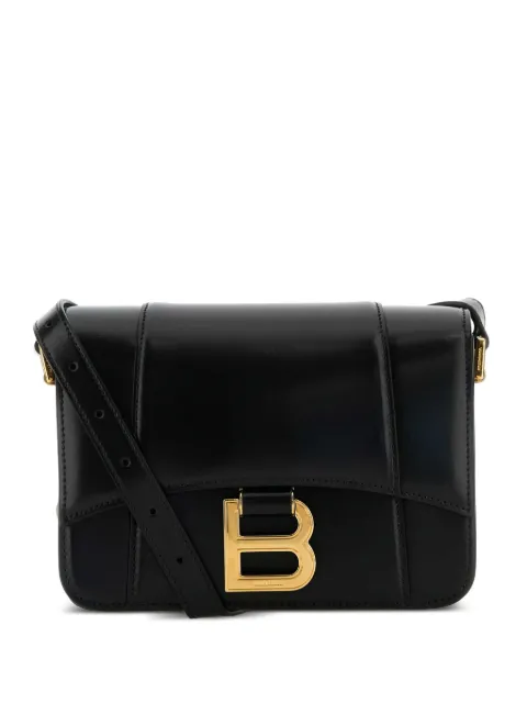 Balenciaga Hourglass Flap Bag leather bag Black 8285222ABQ8