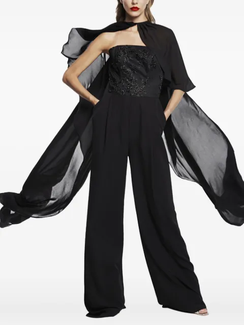 ALESSANDRO LEGORA embellished wide-leg jumpsuit Black AT133NERO