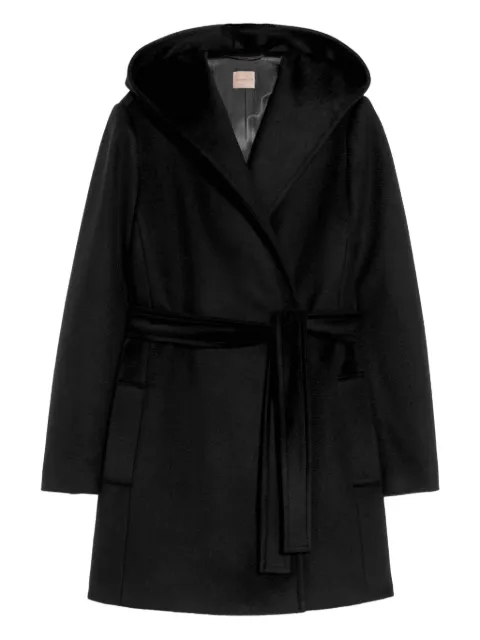 Pennyblack hooded belted coat Black MEGAN004