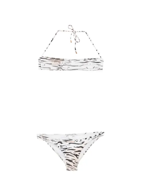 Balmain tiger-print bikini White BF6JQ51
