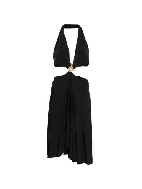 Balmain cut-out halterneck midi dress Black JQ012000