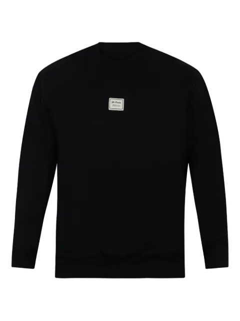 YES LONDON logo-patch crew-neck sweatshirt Black XMF3917NERO