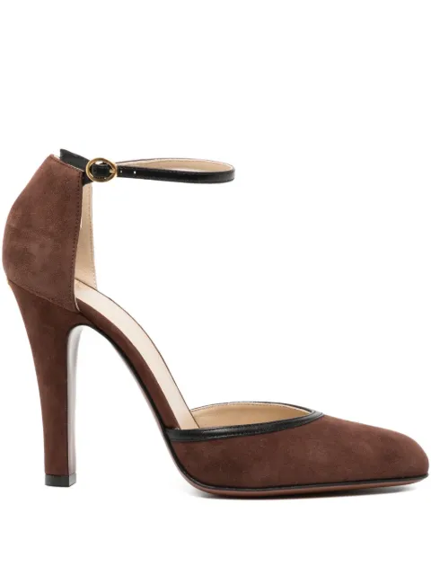 Valentino Garavani 100mm ankle-strap heeled pumps Brown WS0MI2CBF