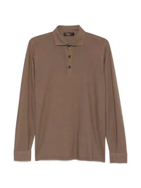 Jeordie's long-sleeve polo shirt Brown 80677374