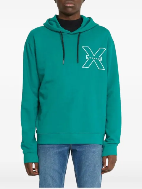 John Richmond graphic-print hoodie Green UMA23017FES0GREEN