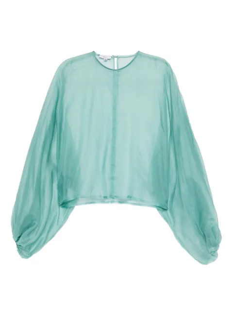 GIADA CURTI balloon-sleeve top Green GCR23KC200O75VERDE