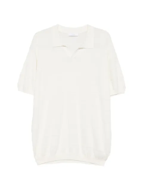 DIKTAT fine-knit short-sleeve T-shirt Neutrals DK47031PANNA