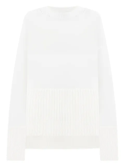 DONDUP ribbed-hem sweater White DT276M00796D002DD017