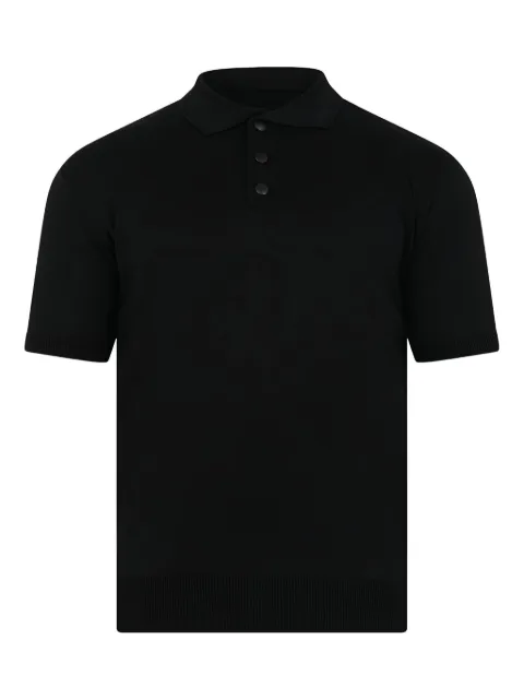 YES LONDON three-button cotton polo shirt Black XML3558