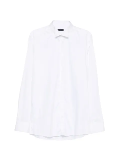 Carlo Pignatelli wing-collar long-sleeve shirt White B4RAY05U0CP134NDBIANCO