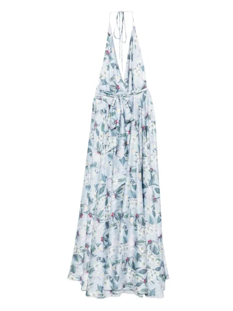 GIADA CURTI floral-print halterneck dress Blue GCR23A415S12AZZURRO