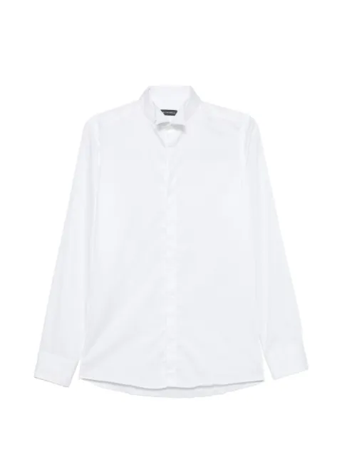 Carlo Pignatelli wing-collar concealed-fastening shirt White B4RAY05U0CP13420