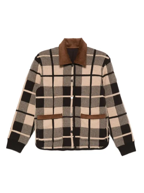 Guest In Residence plaid quilted shirt jacket Brown W34519QH