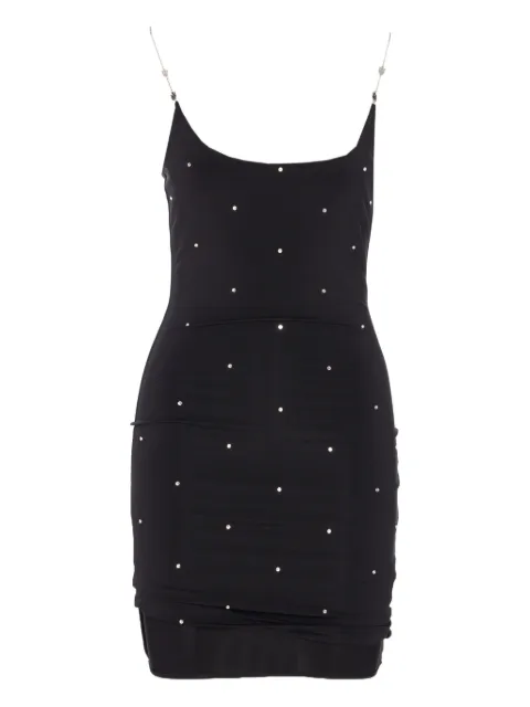 AMIRI crystal-embellished mini dress Black DRCA1066
