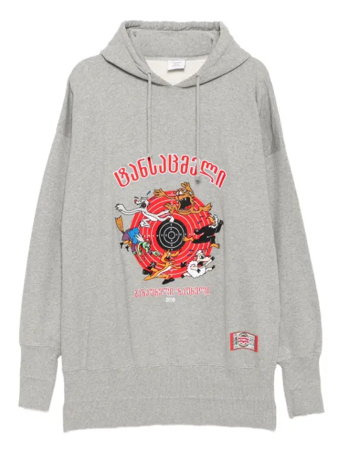 VETEMENTS embroidered hoodie Grey USS197010