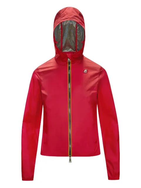 K-Way hooded zip-front jacket Red K5114RWLILIRIDESCENTROSSO