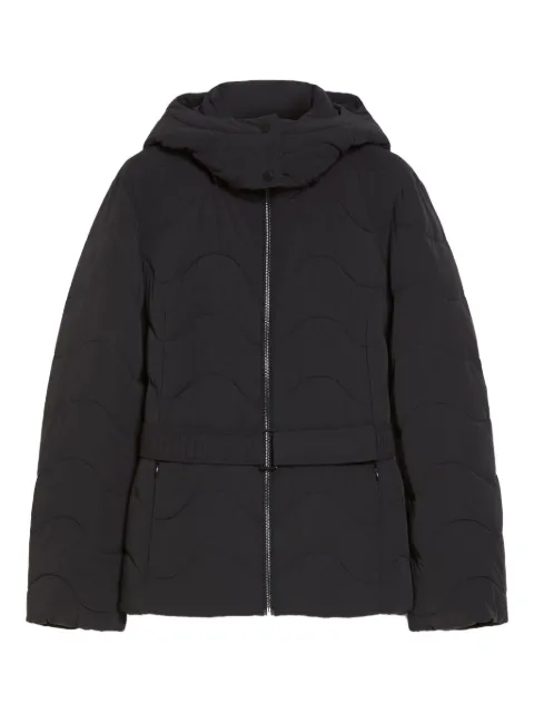 Pennyblack quilted hooded belted coat Black ISTRICE006