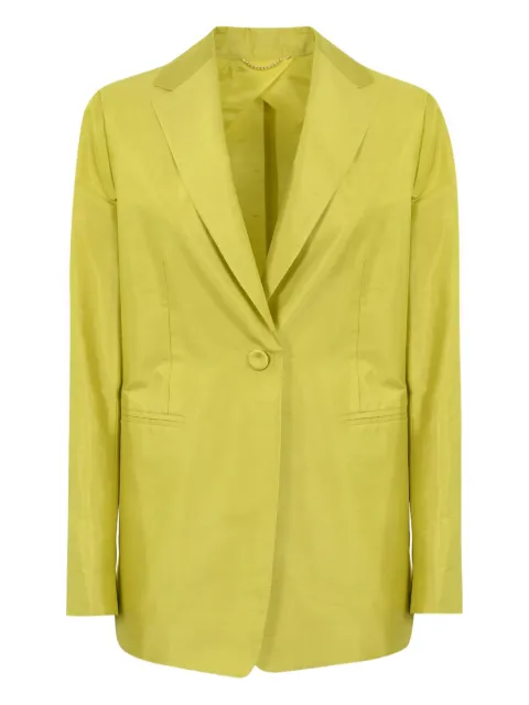Max Mara Studio single-breasted button blazer Green 2416041014600