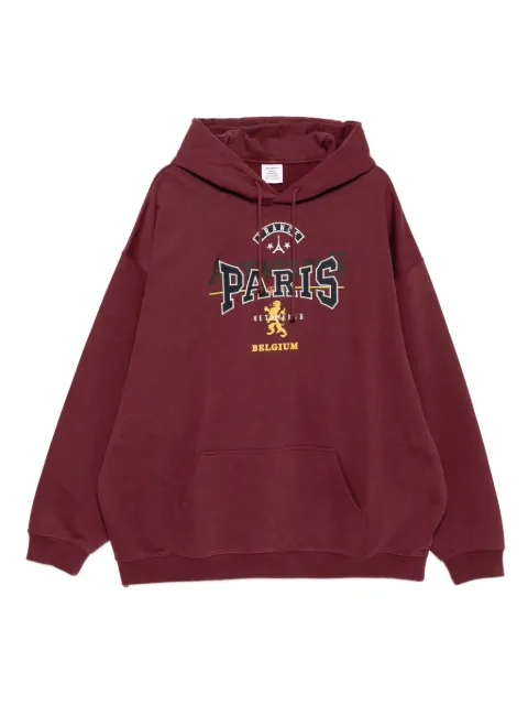 VETEMENTS embroidered hoodie Red UA65HD600R
