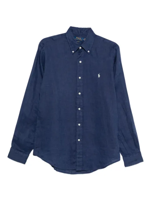 Polo Ralph Lauren long-sleeve linen shirt Blue 710966294025