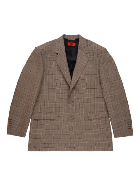 424 checked blazer Brown FF4MJ10APTQ070Q01