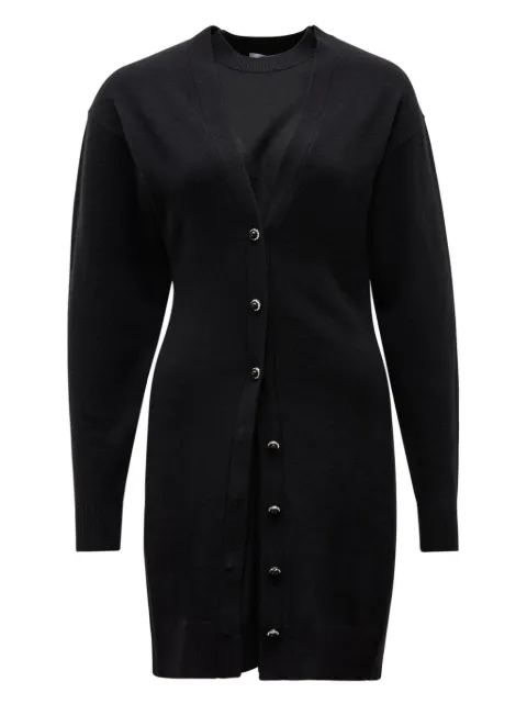Rabanne button-embellished chain-detail mini dress Black 25AMR0166ML0323P001