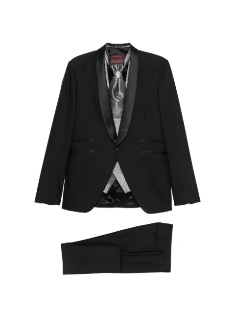 Carlo Pignatelli shawl-lapel single-breasted four-piece suit Black 46JX104L107988
