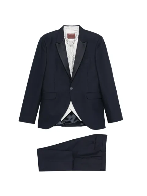 Carlo Pignatelli peaked-lapel suit (set of three) Blue 46JX124C107988