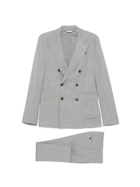 Manuel Ritz double-breasted wool suit Grey 3432A3738230000