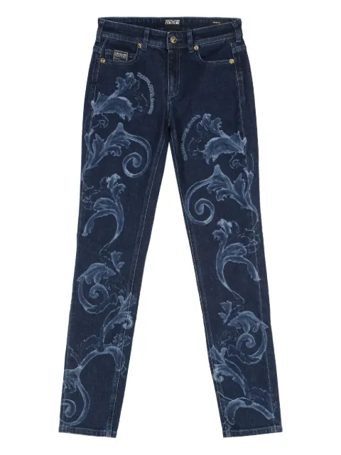 Versace Jeans Couture baroque-motif jeans Blue 78HAB5KLDW042LP1