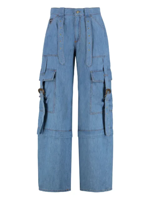 Versace Jeans Couture buckle-detailed cargo trousers Blue 78HAB505DW090SWB