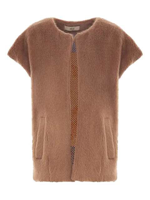 Akep embroidered side-pockets jacket Brown GLKD03143V1