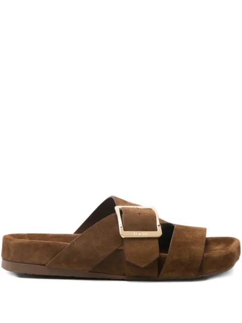 LOEWE Ease Buckle suede sandals Brown L815465XAL