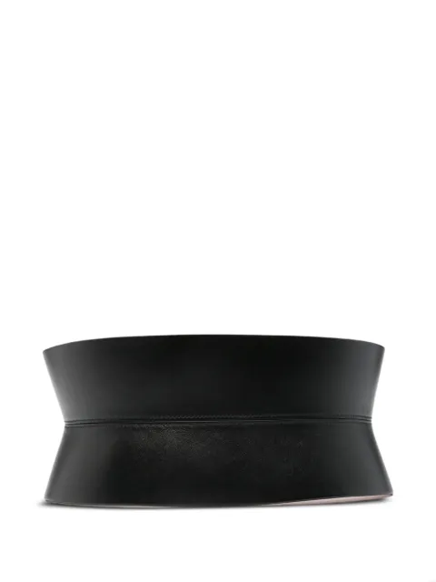 Alaïa Double Bustier leather belt Black AA1C331GCA332