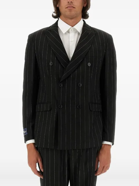 Family First pinstripe double-breasted blazer Black BZF2412BLACK