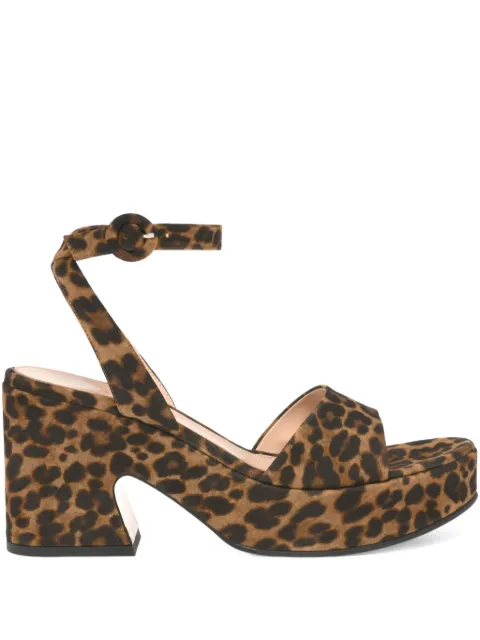 Gianvito Rossi Alma leopard-print platform sandals Brown G3238455RICCMD