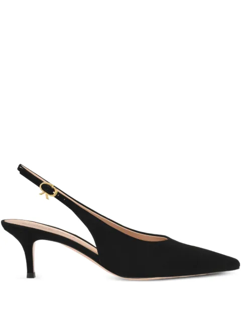Gianvito Rossi 55mm Robbie slingback pumps Black G9553855RICCAM