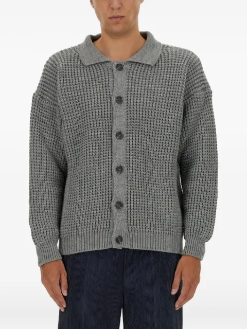 Family First buttoned waffle cardigan Grey SWF2410GREY