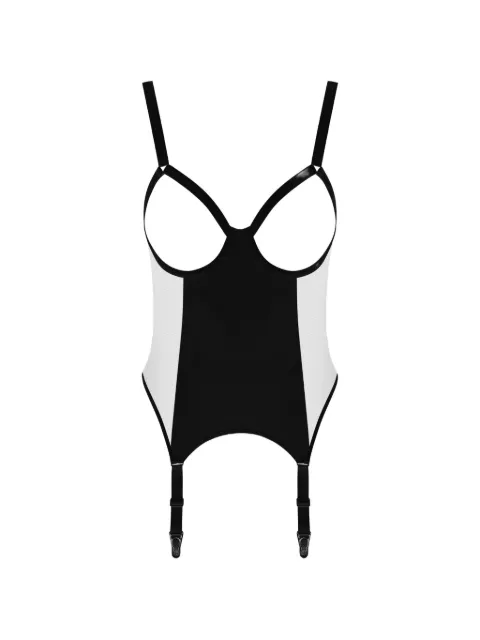 Maison Close Pure Tentation open-garter jumpsuit Black 563422