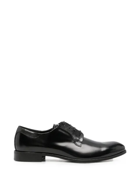 Carlo Pignatelli textured-panel lace-up derby shoes Black 46Z9488SPAZZOLATONERO