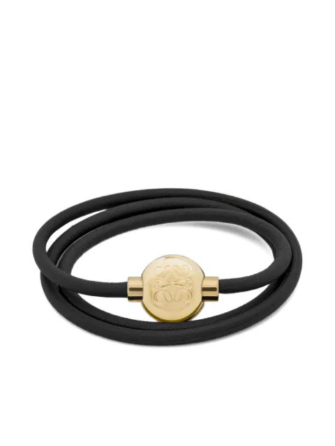 LOEWE leather logo bracelet Black JJ07240X011206