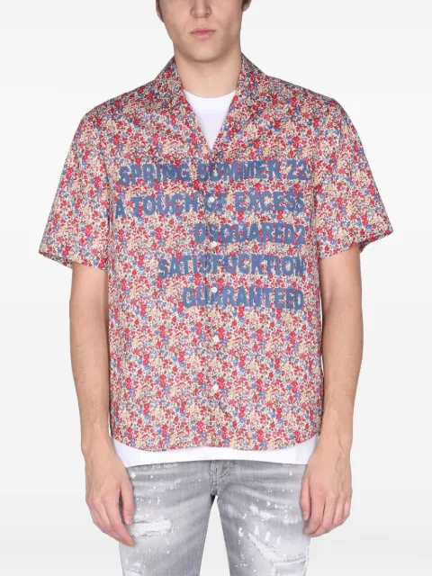 DSQUARED2 floral-print shirt Red S71DM0545S54551